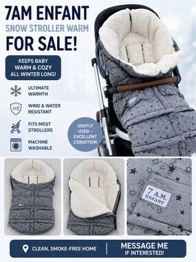 7AM Enfant Grey Star Baby Stroller Footmuff